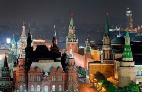 Исторический музей ночью. © Moscowviews.ru