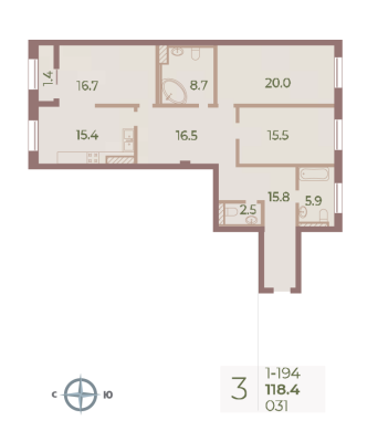 Квартира в ЖК Neva Haus