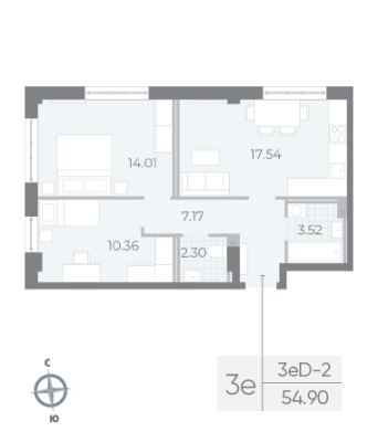 Квартира в ЖК NEVA RESIDENCE