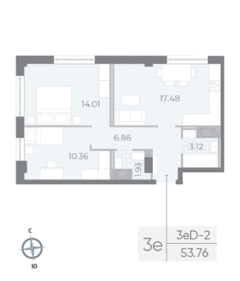 Квартира в ЖК NEVA RESIDENCE