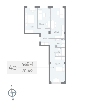 Квартира в ЖК NEVA RESIDENCE
