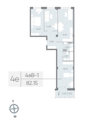 Квартира в ЖК NEVA RESIDENCE