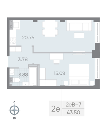 Квартира в ЖК NEVA RESIDENCE