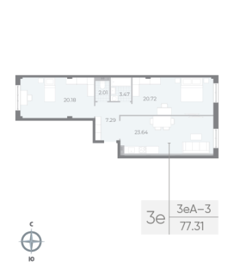Квартира в ЖК NEVA RESIDENCE