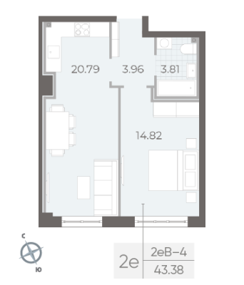 Квартира в ЖК NEVA RESIDENCE