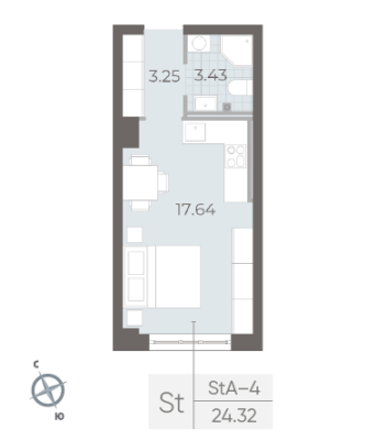 Квартира в ЖК NEVA RESIDENCE