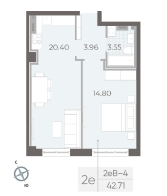 Квартира в ЖК NEVA RESIDENCE
