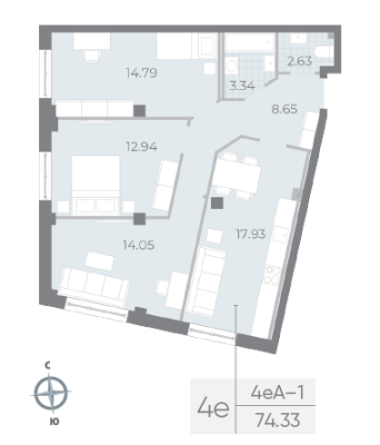 Квартира в ЖК NEVA RESIDENCE