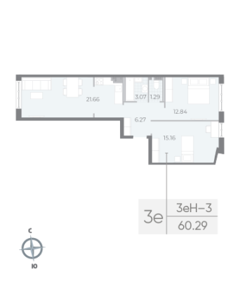 Квартира в ЖК NEVA RESIDENCE