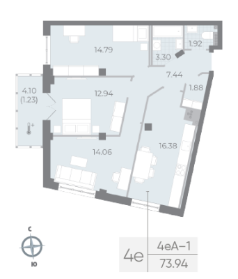 Квартира в ЖК NEVA RESIDENCE