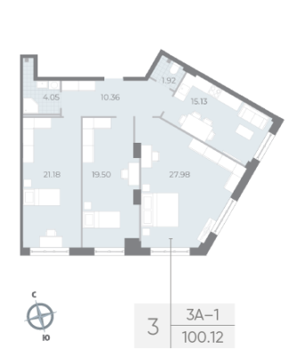 Квартира в ЖК NEVA RESIDENCE