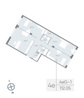Квартира в ЖК NEVA RESIDENCE