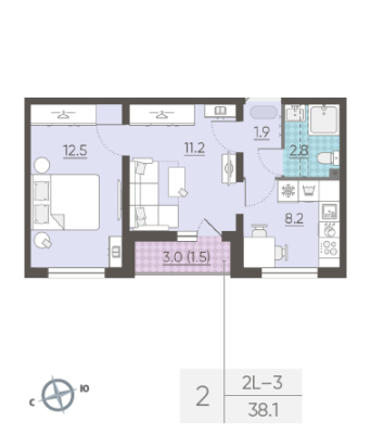 Квартира в ЖК Цветной город