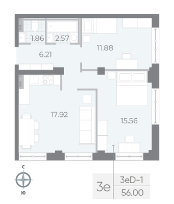 Квартира в ЖК NEVA RESIDENCE