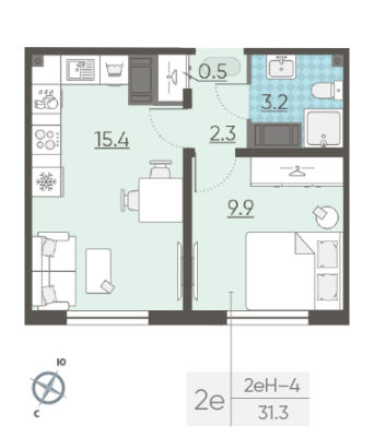 Квартира в ЖК Цветной город