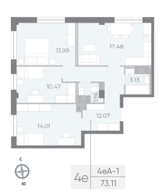 Квартира в ЖК NEVA RESIDENCE