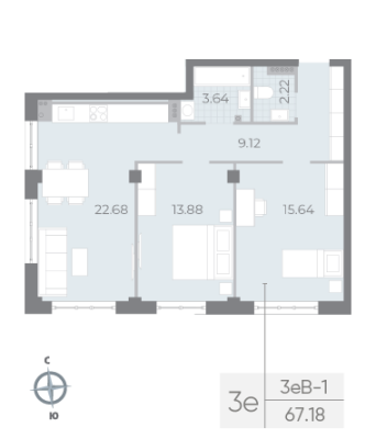Квартира в ЖК NEVA RESIDENCE