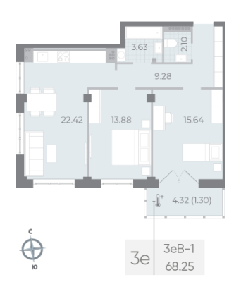 Квартира в ЖК NEVA RESIDENCE