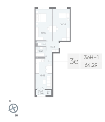 Квартира в ЖК NEVA RESIDENCE
