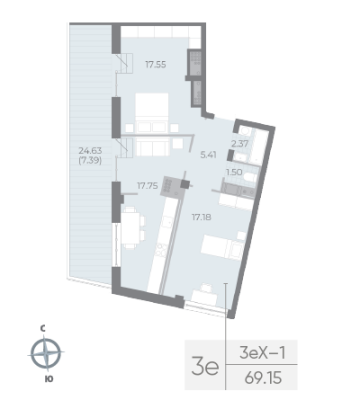 Квартира в ЖК NEVA RESIDENCE