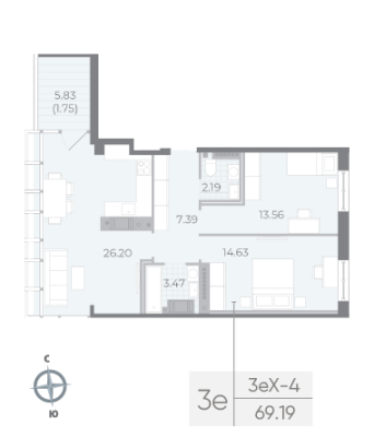 Квартира в ЖК NEVA RESIDENCE