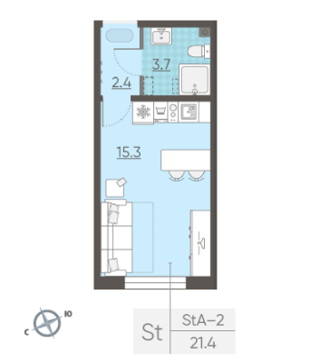 Квартира в ЖК Цветной город