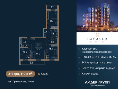 Квартира в ЖК Нахимов