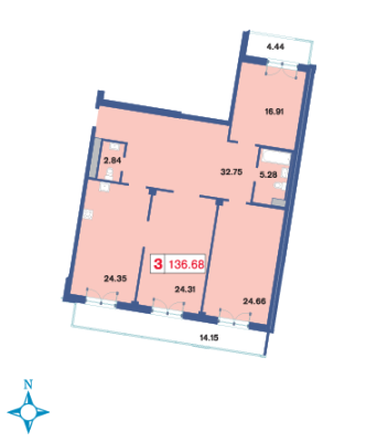Квартира в ЖК Три ветра