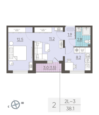 Квартира в ЖК Цветной город