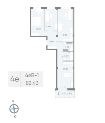 Квартира в ЖК NEVA RESIDENCE