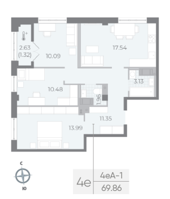 Квартира в ЖК NEVA RESIDENCE