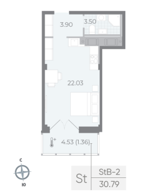 Квартира в ЖК NEVA RESIDENCE