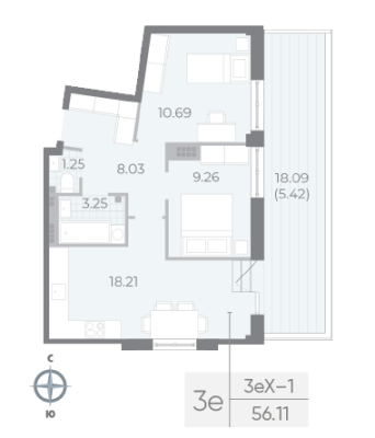 Квартира в ЖК NEVA RESIDENCE