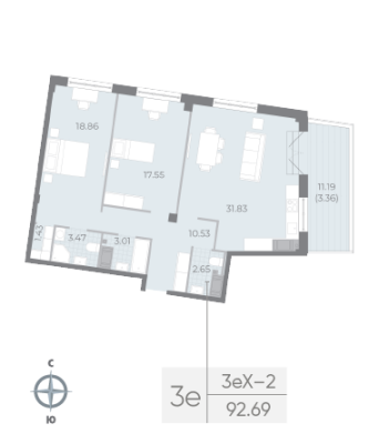 Квартира в ЖК NEVA RESIDENCE