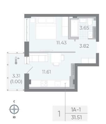 Квартира в ЖК NEVA RESIDENCE