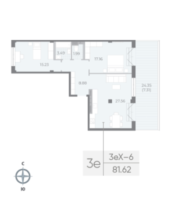 Квартира в ЖК NEVA RESIDENCE