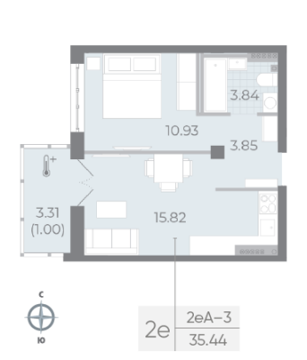 Квартира в ЖК NEVA RESIDENCE
