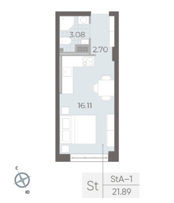 Квартира в ЖК NEVA RESIDENCE