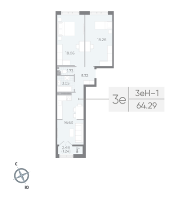 Квартира в ЖК NEVA RESIDENCE