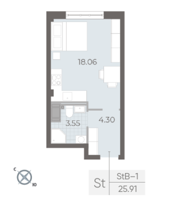 Квартира в ЖК NEVA RESIDENCE