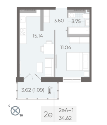 Квартира в ЖК NEVA RESIDENCE