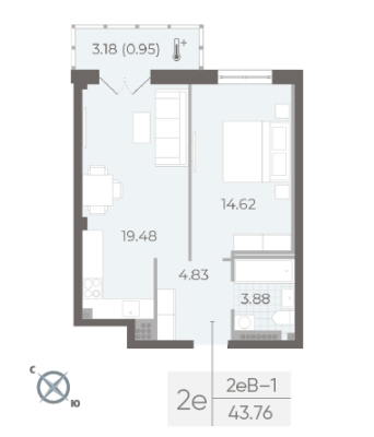 Квартира в ЖК NEVA RESIDENCE