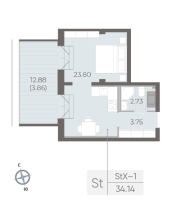 Квартира в ЖК NEVA RESIDENCE