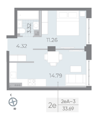 Квартира в ЖК NEVA RESIDENCE