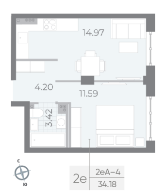 Квартира в ЖК NEVA RESIDENCE