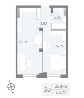 Квартира в ЖК NEVA RESIDENCE
