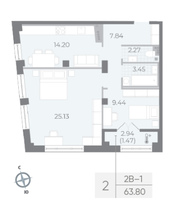 Квартира в ЖК NEVA RESIDENCE