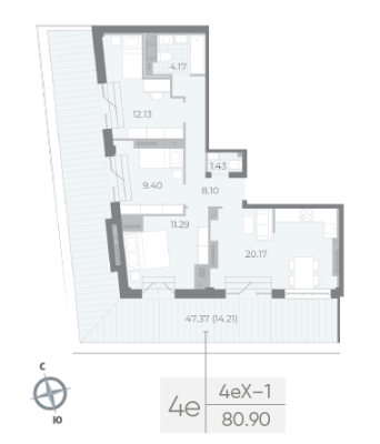 Квартира в ЖК NEVA RESIDENCE