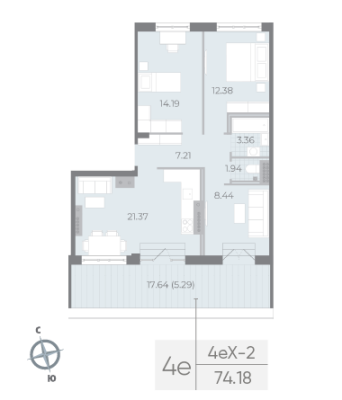 Квартира в ЖК NEVA RESIDENCE