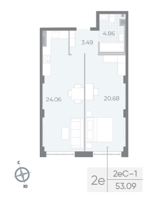 Квартира в ЖК NEVA RESIDENCE